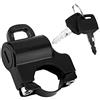 Duokon Lucchetto per casco 22 mm universale manubrio moto lucchetto di sicurezza con 2 chiavi (nero)