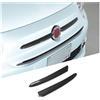 DIYUCAR Paraurti anteriore superiore per auto, copertura per modanatura decorativa compatibile con Fiat 500 2016-2025, emblema anteriore su entrambi i lati, accessori esterni (fibra di carbonio)