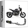 MOTOTOPGUN scarico completo omologato catalizzato alto arrow veloce in alluminio nero con fondello in carby compatibile con triumph trident 660 2021 2022 2023 mototopgun 71001van