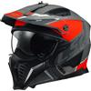 LS2, Casco Moto Jet/Modulare DRIFTER DEVOR Matt Silver Titanium Red, S