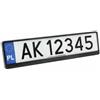 Generico Portatarga Anteriore/Posteriore per Targhe Polacche 53x13,5 cm - Supporto Targa Auto Universale - Cornice Portatarga Resistente - Montaggio Facile - Colore Nero