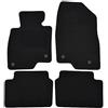J&J AUTOMOTIVE Tappetini in Tessuto per Mazda 3 2013-2017, Set da 4 Pezzi Anteriori e Posteriori, di Velluto su Misura, Antiscivolo, Colore Nero