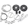 ATEHDEN Kit 2 perni Cofano Motore con Piastra in Alluminio CNC, Adatti per Dodge Challenger e Mustang. Blocco di Blocco per Cofano Serratura Coperchio Mo(Black)