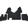 Generic Set di tappetini per auto e copertura per tunnel del motore per IVECO Stralis Hi-Way Automatico con guida a sinistra in ecopelle trapuntata a 3 strati in nero