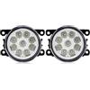 OUVECR Fendinebbia Anteriori Per Fiat Per Panda Per Punto Per Evo 500 Per Sedici 2009 2010 2011 2012 LED Della Luce Nebbia Lampada Nebbia Dell'automobile 8000LM Luci Antinebbia(9 Led White)