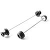KARDAS Bobine Forcellone Posteriore Accessori Motociclette Per MT-07 Protezione Anticaduta Tamponi Antiurto Per MT07 Asse Ruota Anteriore Forcella Slider Per XSR700 Per YZF-R7 Per R7(Black Front Rear)