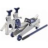 GrecoShop Cric/Sollevatore/Martinetto idraulico a carrello 2T/2000Kg + Cavalletti/Jack 2 pz per auto/autoveicoli 3T/3000Kg