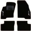 QUEMAR Tappetini Auto per Grande Punto 2005-2018, Bordo Beige, 2 Ricami | Kit Tappeti Moquette e Gomma su Misura / Set 2 Anteriori + 2 Posteriori / Ricami e Colori Personalizzati / Antiscivolo