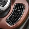 KUNGKIC Per Fiat Panda 169 319 2013-2025 in fibra di carbonio, console centrale auto, cruscotto, entrambi i lati, telaio di scarico dell'aria, adesivo per interni, accessorio decorativo, regalo (nero)