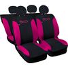 Rebeca Shop COPRISEDILI PER AUTO COMPATIBILI CON 500 MADE IN ITALY SET IN VARI COLORI (Nero/Fucsia AP)