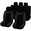 Lupex Shop Coprisedili compatibili Micra Bicolore, Nero/Grigio Scuro
