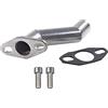 JRL UAUS 32-40mm Argento Breve Offset Aspirazione Collettore Carburatore W/Guarnizione Per Bicicletta Motorizzata 49cc 60cc 66cc 80cc