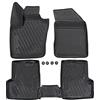 J&J AUTOMOTIVE Tappetini Auto in Gomma su Misura per Jeep Renegade 2015-2024, Set da 4 Pezzi, 3D - con Bordo Alto, Antiscivolo, Inodore, Colore Nero, TPE