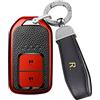 ontto Portachiavi per auto adatto per Honda Vezel City Civic Jazz CRV Crider Fit Freed Pilot HR-V UR-V Portachiavi TPU Smart Key Shell Holder borsa portachiavi accessori 2 pulsanti rosso