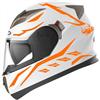 Decalart Kit 19 Adesivi Casco elmetto moto universali valigia pc - Toro corna bull strisce fasce stickers strips decalcomanie stickers casco Cod.L120 (035 Arancione)