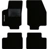 QUEMAR Tappetini Auto per Opel Astra G, Bordo Nero, 1 Ricamo | 1998-2006 / Kit Tappeti Moquette e Gomma su Misura / Set 2 Anteriori + 2 Posteriori / Ricami e Colori Personalizzati