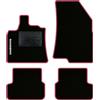 QUEMAR Tappetini Auto per Dacia Sandero, Bordo Fucsia, 1 Ricamo | anche Stepway / dal 2021 / Kit Tappeti Moquette e Gomma su Misura / Set 2 Anteriori +2 Post./ Ricami e Colori Personalizzati