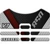 Paraserbatoio.it ADESIVO RESINATO EFFETTO 3D, PER MOTO COMPATIBILE CON MOTO GUZZI STONE V7 850 Special (Red Stripe Twin Tone, PARASERBATOIO)