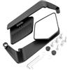 Generic Per Yamaha MT-07 MT-09 MT-10 MT09SP MT10 SP specchio stealth regolabile, specchietto laterale antiriflesso con due ali aerodinamiche,Specchietto retrovisore a lama fissa con ala a vento modificato