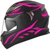 Decalart Kit 19 Adesivi Casco elmetto moto universali valigia pc - Toro corna bull strisce fasce stickers strips decalcomanie stickers casco Cod.L120 (046 Rosa FLUO)