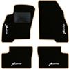 QUEMAR Tappetini Auto per Grande Punto 2005-2018, Bordo Beige, 4 Ricami | Kit Tappeti Moquette e Gomma su Misura / Set 2 Anteriori + 2 Posteriori / Ricami e Colori Personalizzati / Antiscivolo
