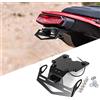 BVDOUE Motociclo CNC Supporto per Targa Portatarga con Luce A LED Luce per Motocicletta Porta Targa, per Yamaha Tenere 700 XT700Z Tenere700 2019 2020 2021 Regolabile Accessori
