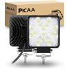 PICAA Luci da lavoro a Led, 2 Pezzis 4.1 Pollici 48W Spot Faro da Lavoro Led, Per Auto Fuoristrada Trattore Camion ATV 4x4,12V 24V doppio colore 3000K 6000K Bianco Ambra