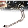 VELLOW Moto per H&Onda CBR500 CB500X CB500F CBR500R 2013 2014 2015 2016 2017 2018 2019 2020 2021 2022 Scarico Fuga Modificato Anteriore Medio Tubo di Collegamento Tubo Slip On Decorare (Color : A)