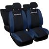 Auto Accessori Lupex Copri-sedili Auto Compatibili Modus Nero Blu Scuro | Made In Italy | Set Coprisedili Anteriori e Posteriori Interni | Logo Ricamato | Airbag Compatibile