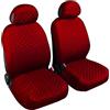 Auto Accessori Lupex - Coprisedili Auto Anteriore Universali, colore Rosso, coppia fodere auto o furgone 2 posti, tessuto cotone trapuntato, set protezione sedile anteriori