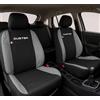 Auto Accessori Lupex | Coprisedili Auto Compatibili con Duster dal 2010 al 2024, Colore Nero Grigio Chiaro, Made In Italy, Tessuto Policotone, Fodere Sedili Anteriori e Posteriori