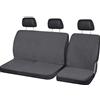 Lupex Shop Set Coprisedili Universali per Furgone 3 Posti misto Cotone poliestere, singolo + doppio, Cintura Bassa, colore Grigio scuro