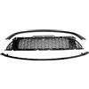 Artudatech griglia paraurti anteriore 3PCS Gloss Black Front Grill Grille Fit for Mini R55 R56 R57 R58 R59 Cooper S & JCW (No Logo)