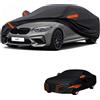 generico Telo copriauto esterni Compatibile con BMW M2 2016-2026,antivento,antipioggia,antineve,antisole impermeabile,protezione per tutte le stagioni (black orange)
