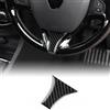 KUNGKIC Real Fibra Di Carbonio Auto Volante Telaio Tasti Volante Adesivo Per Renault Clio 4 Mk4 IV 2013 2014 2015 2016 2017 2018 Accessori Decorazione Interni (Tipo B, Nero)