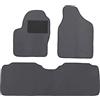 Alpha-Tex Produktions- und Handels GmbH Tappetini adatti per Land Rover Range Rover III Tipo LM, L322 (Costruzione 2002-2012), Dura grigio | 3 pz. | Bordo nero