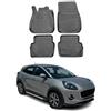 OMAC Tappetini in Gomma Tappetini Compatibili con Ford Puma PHEV 2019-2026 TPE Automatte Nero 4X