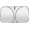 Generico parasole auto Compatibile con Lancia Autobianchi Y10 1985-1995 a doppio strato,pieghevole,protegge dal sole e salvaguarda l'abitacolo dell'auto (Silver)