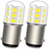 Ruiandsion BA15D 1196 LED Lampadine AC DC 12-24V 2835 21SMD 6500K Bianco LED Lampadine per auto per camper, caravan, barca interna, luci posteriori, non polarità 2PCS