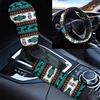 Belidome Set universale per auto con design azteco acchiappasogni con cavallo: coprivolante, protezione pomello del cambio, protezione freno a mano