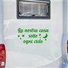 Pimastickerslab Kit 1 Adesivo stickers per camper CASA STELLE CIELO NOTTE -caravan roulotte- accessori decal scegli colore cod.1826 (064 VERDE LIME, cm 40 x 20)