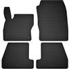 Wielganizator Tappetini in gomma su misura, compatibili con Ford Focus MK3 (2010-2018) hatchback, berlina, station wagon neri su misura adattamento ottimale