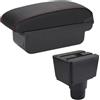 PaCsci Poggia braccio Auto Per Ford EcoSport 2018-2024 Bracciolo Box Auto Bracciolo Box Portaoggetti Bracciolo console centrale(C Black red NO USB)