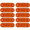 Generico 10 x LED Luci di Posizione Laterali Indicatore Ingombro Giallo Arancio Ambra Camion Rimorchio Furgoni 12v 24v