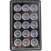 PNNNU 15 LED Stile F1 Terzo Posteriore Stroboscopico Lampeggiante Coda Freno Stop Luci Auto Segnale Lampada Freno,Bianca