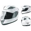 A-Pro Casco Integrale Moto Scooter Visierino Anti Graffio Touring Bianco S