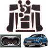 GAFAT Compatibile con tappetini in gomma per Tiguan 2 2016-2022/Seat Tarraco 2019-2022, tappetini antiscivolo per console centrale, bracciolo, portabevande, cuciture porta (rosso)
