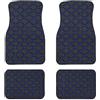 NVBHOF Tappetini Abitacolo Tappetini Universali Per Auto In Pelle 4 Pezzi Tappetini Per Auto Set Completo Anteriore Posteriore Impermeabile Accessori Per Tappeti Auto Interni Tappeti Auto(Colore:Black Blue)