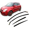 J&J AUTOMOTIVE Deflettori d'Aria per Suzuki Swift 5-Porte Berlina 2004-2010, Set da 4 Pezzi, Nero Fumé Oscurato Heko