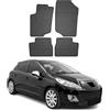 OMAC Tappetini in Gomma Compatibili con Peugeot 207 2006-2012 Tappetini Auto Gomma Nero 4tlg